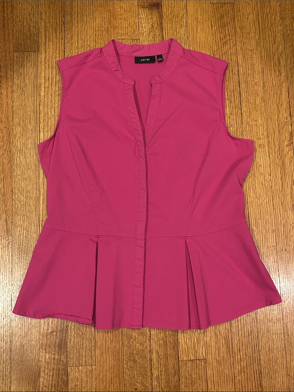 Apt. 9 Hot Pink Sleeveless Peplum Blouse Size Large